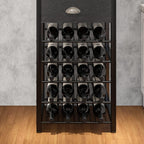 Homeiju Wine Rack Freestanding Floor, Bar Cabinet for Liquor and Glasses, 4-Tier bar Cabinet with Tabletop, Glass Holder, Storage Drawer and Wine Storage for Living Room (Patent No.D29872845)