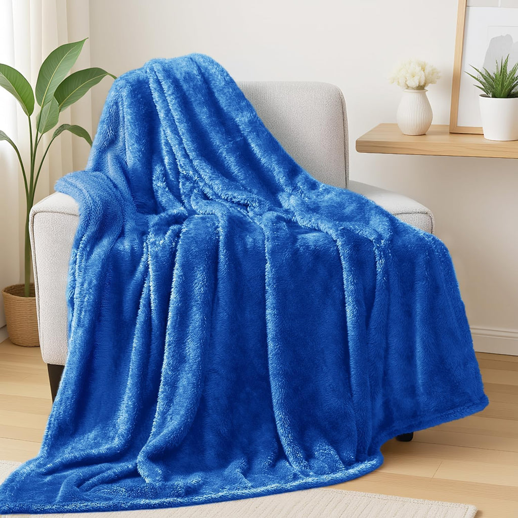 Plush Fuzzy Fleece Throw Blanket Extra Large, Super Soft, Fluffy and Warm Blankets for Couch, Bed, All Season Use (50x70 Inches, Pink)