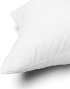 EDOW Throw Pillow Inserts, Set of 4 Lightweight Down Alternative Polyester Pillow, Couch Cushion, Sham Stuffer, Machine Washable. (White, 18x18)