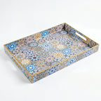 Coffee Table Trays for Living Room Serving Tray with Handles, Modern Large Tray for Ottoman Coffee Table