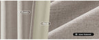 100% Blackout Linen Curtains for Bedroom, Ivory Solid Luxury Decor Thermal Insulation Room Darkening Drapes for Living Room Nursery Back Tab Rod Pocket 42 x 84 Inches, 2 Panels