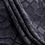 Soft Cozy Fleece Throw Blanket, 50x60 Inches – Lightweight Plush Blanket for Couch, Fuzzy 3D Jacquard Design, for Sofa, Bed & Travel - Dark Grey