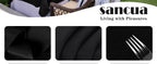 Rectangle Tablecloth - 60 x 84 Inch - Stain and Wrinkle Resistant Washable Polyester Table Cloth, Decorative Fabric Table Cover for Dining Tables, Buffet Parties and Camping, Black
