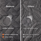 Quilts Queen Size - Grey Bedspreads Queen Size with Basket Weave Pattern, Soft Quilt Bedding Set, Lightweight Comforter Set Coverlet for All Seasons with 2 Pillow Shams (90" x 96") | Skin-Friendly Soft, All-Season Comfort, Breathable