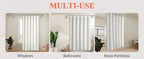Design Waffle Weave White Shower Curtain Hotel Luxury Quality, Fabric Shower Curtains for Bathroom, Pique Pattern Cloth, Water Repellent and Machine Washable, Standard Size 71" x 72"