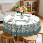 Bohemia Round Tablecloth,Tablecloth Waterproof and Wrinkle-Free, Boho Table Covers, Summer Decorations for Home 60inch