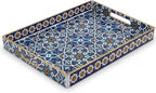 Coffee Table Trays for Living Room Serving Tray with Handles, Modern Large Tray for Ottoman Coffee Table