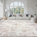 Area Rug Living Room Rugs: 5x7 Large Soft Indoor Carpet Modern Abstract Rug with Non Slip Rubber Backing for Under Dining Table Nursery Home Office Bedroom White Gray Blue