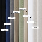 Black Curtains 63 Inch Length 2 Panels Set for Living Room Bedroom, Light Filtering Faux Linen Textured Soft Window Curtain, Airy Soft Rod Pocket cortinas para cuarto, 40Wx63L Inches, 2 Pcs
