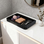 Decorative Tray for Coffee Table Decor,14'' Coffee Table Tray with 50 Oil-Proof Paper,Ottoman Trays Tables Centerpieces,Home Modern Serving Trays for Hotel Meals Desserts